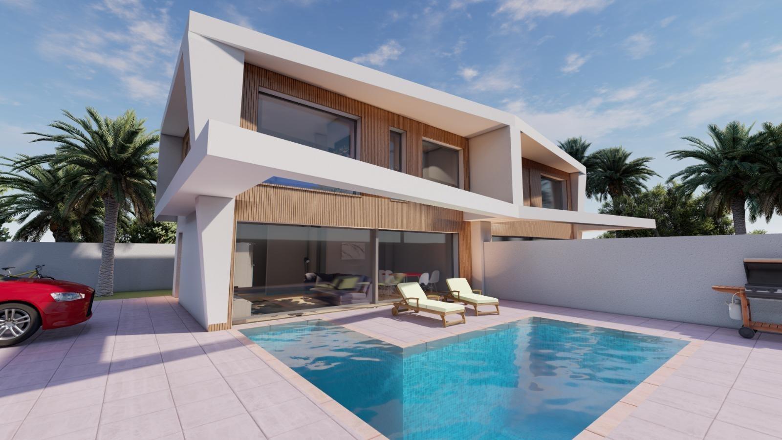 NEW BUILD IN GRAN ALACAN! SEMI-DETACHED VILLAS MODEL LINDA. 3 BEDROOMS. 3 BATHROOMS. WITH PARKING AND POOL.