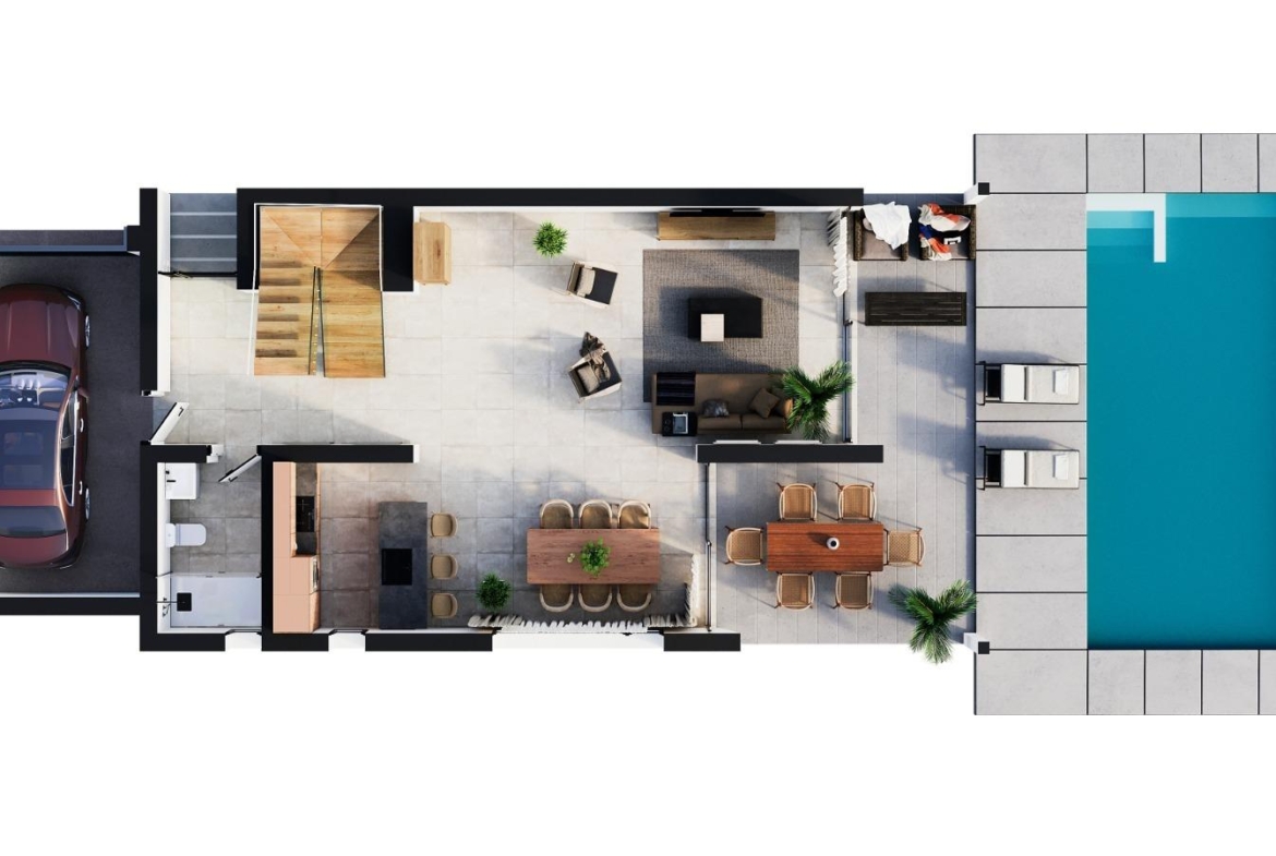 Detached villas with private pool
