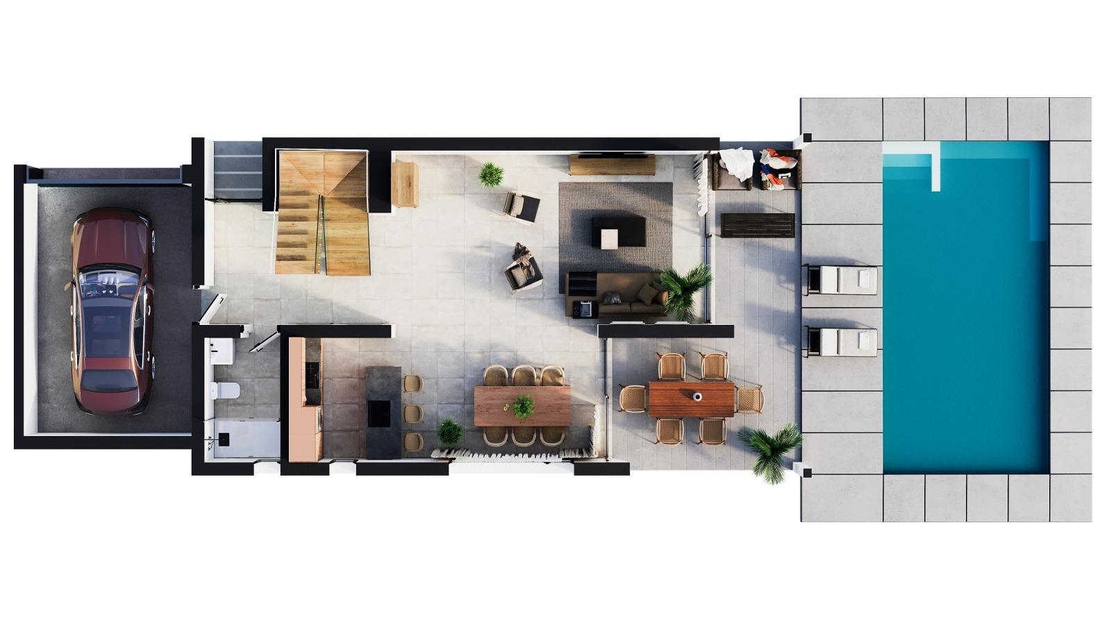 Detached villas with private pool