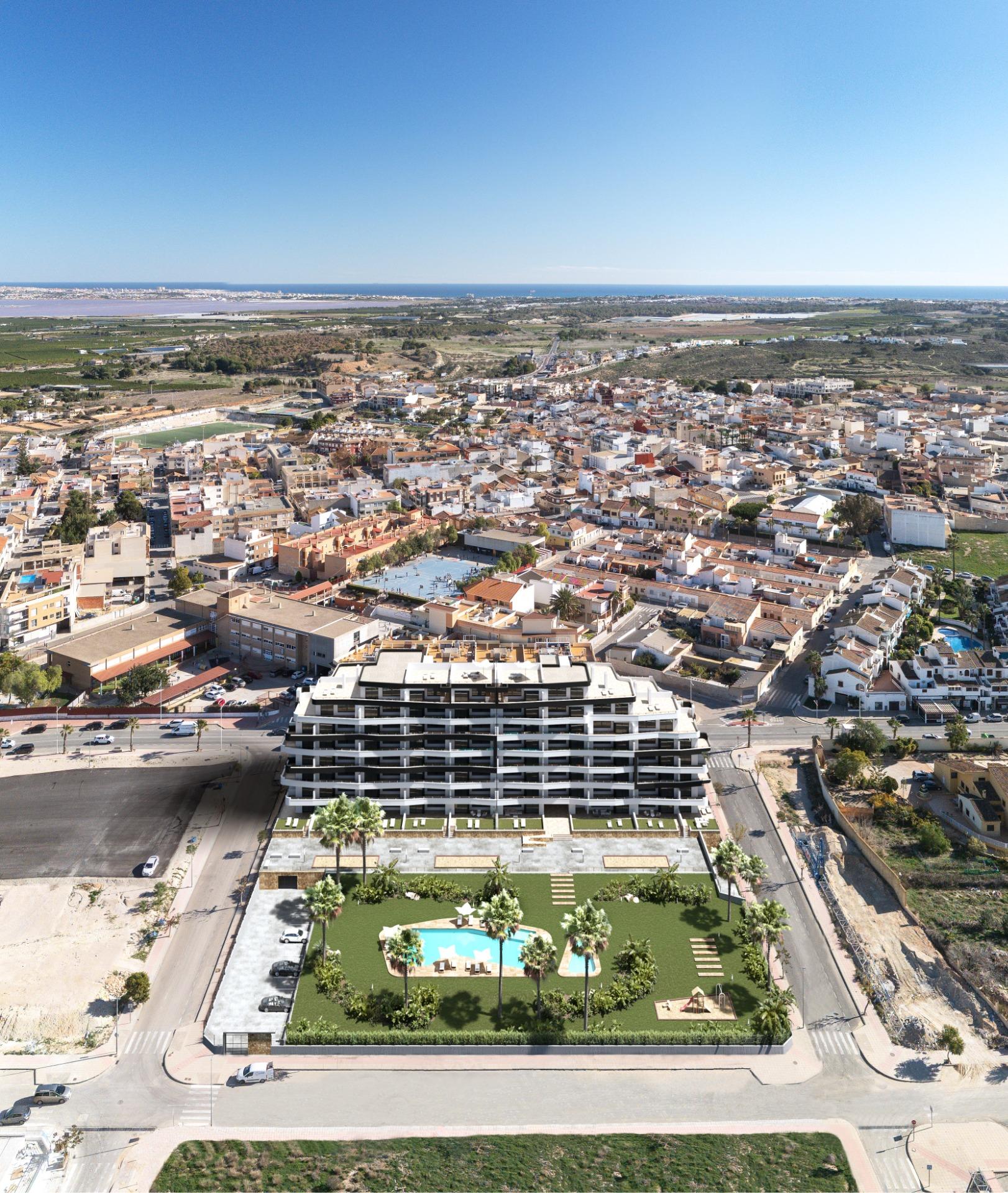 3-11-137 OBRA NUEVA EN SAN MIGUEL DE SALINAS CON GARAJE Y TRASTERO INCLUIDO! 2 DORM. 2 BAÑOS. CON TERRAZA DE 20 M2. PISCINA COMUNITARIA.