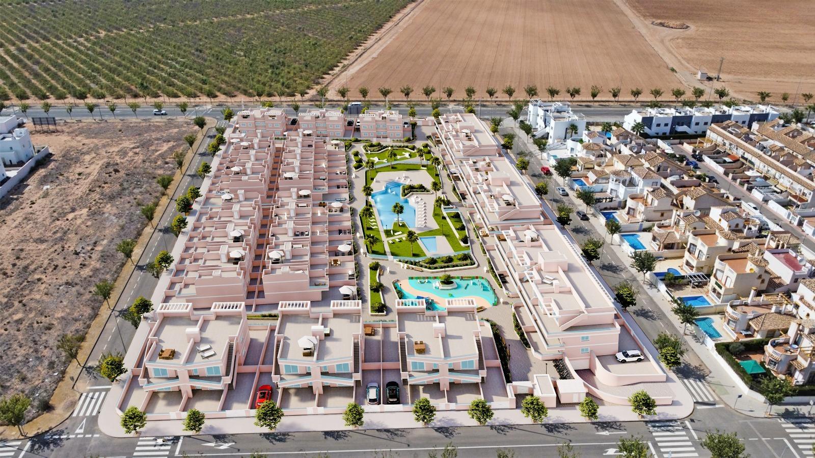 BUNGALOWS DE OBRA NUEVA EN PILAR DE LA HORADADA CON JARDIN DE 57 M2 Y TERRAZA DE 33 M2. GARAJE INCLUIDO. 3 DORM. 2 BAÑOS.