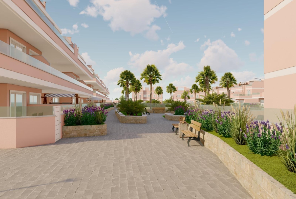 APARTAMENTOS DE OBRA NUEVA EN PILAR DE LA HORADADA CON GARAJE INCLUIDO. 100 M2.TERRAZAS DE 25 M2. 3 DORM. 2 BAÑOS. PISCINA.