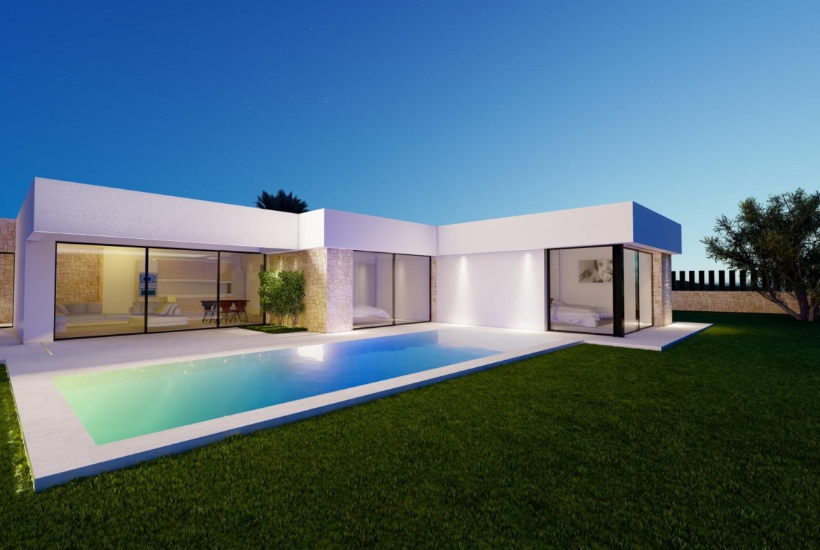 Modern Ibiza-style villa with private pool