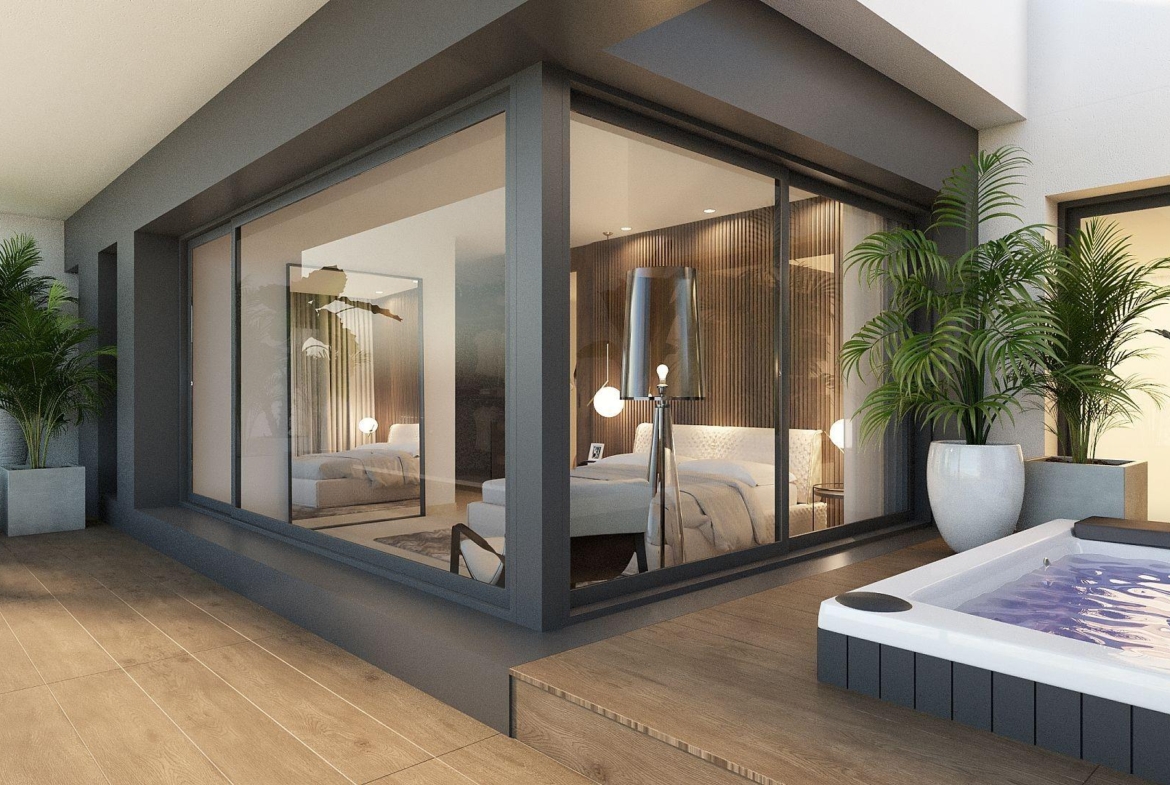 VILLAS DE LUJO EN ALGORFA. 204M2 DE CASA. 510M2 PARCELA. TERRAZA 180M2. SOTANO 195M2. 3 DOR. 3 BAÑOS