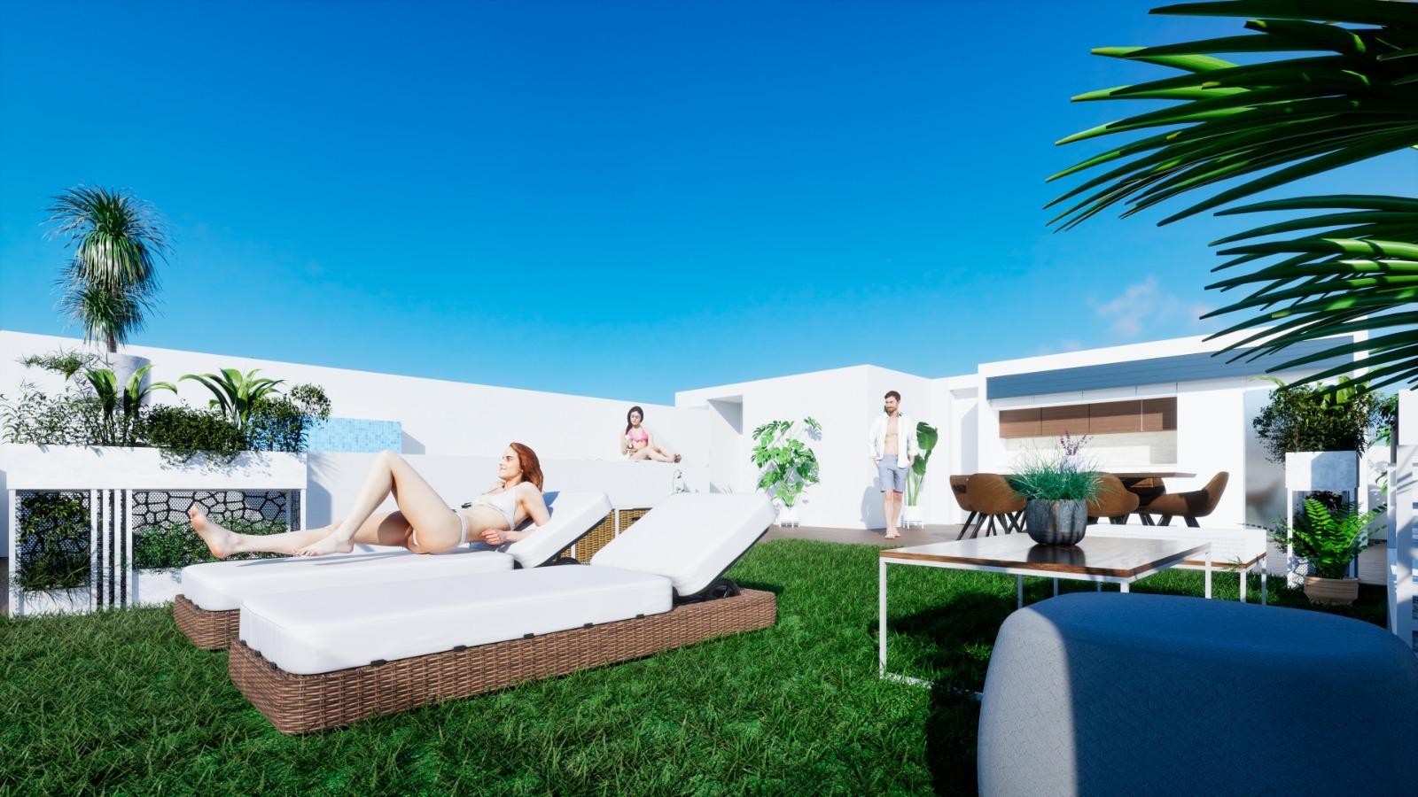 OBRA NUEVA. RESIDENCIAL PRIVADA EN BENIJOFAR. 2 DORM. 2 BAÑOS. TERRAZA 16 M2. PISCINA.