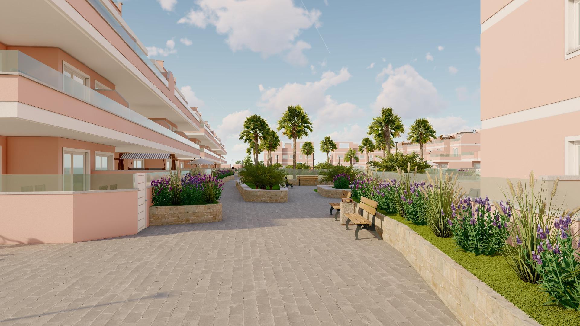 BUNGALOWS DE OBRA NUEVA EN PILAR DE LA HORADADA CON JARDIN DE 57 M2 Y TERRAZA DE 33 M2. GARAJE INCLUIDO. 3 DORM. 2 BAÑOS.