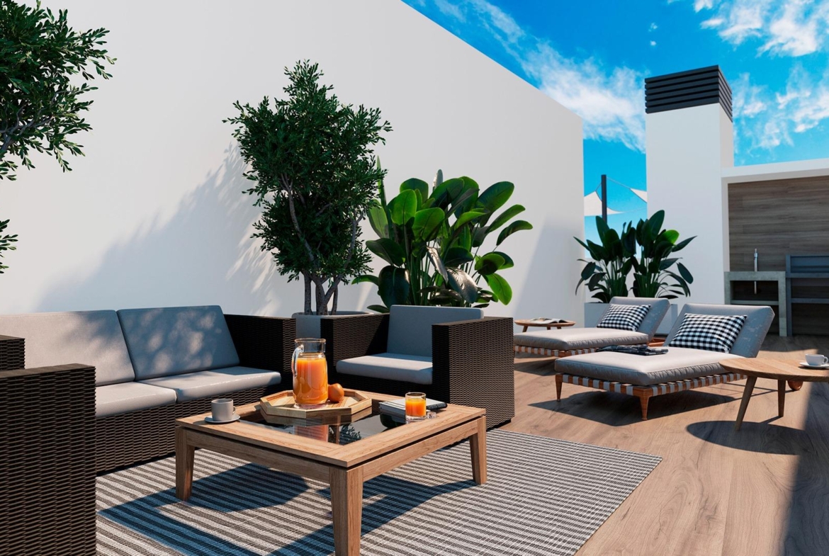 NEW BUILDING 200 METERS FROM PLAYA DEL CURA. WITH COMMUNITY POOL. GYM. SAUNA AND CHILL-OUT AREA.
