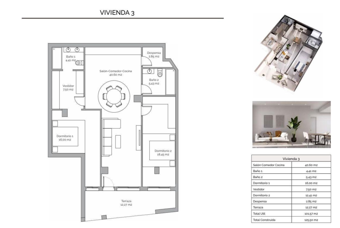 OBRA NUEVA! APPARTAMENTO EN LA 2 LINEA DEL MAR. CON TRASTERO. 2 DORM. 2 BAÑOS. 125 M2.