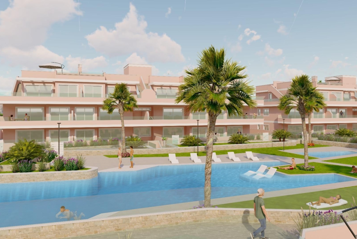 APARTAMENTOS DE OBRA NUEVA EN PILAR DE LA HORADADA CON GARAJE INCLUIDO. 100 M2.TERRAZAS DE 25 M2. 3 DORM. 2 BAÑOS. PISCINA.