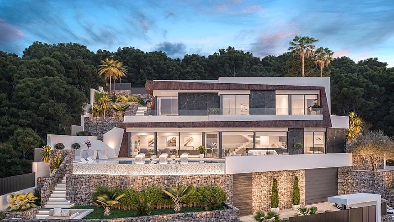 Villaproject in Calpe met uitzicht op zee in 2026.