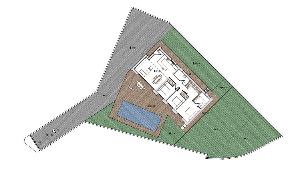 New villa with pool by the sea