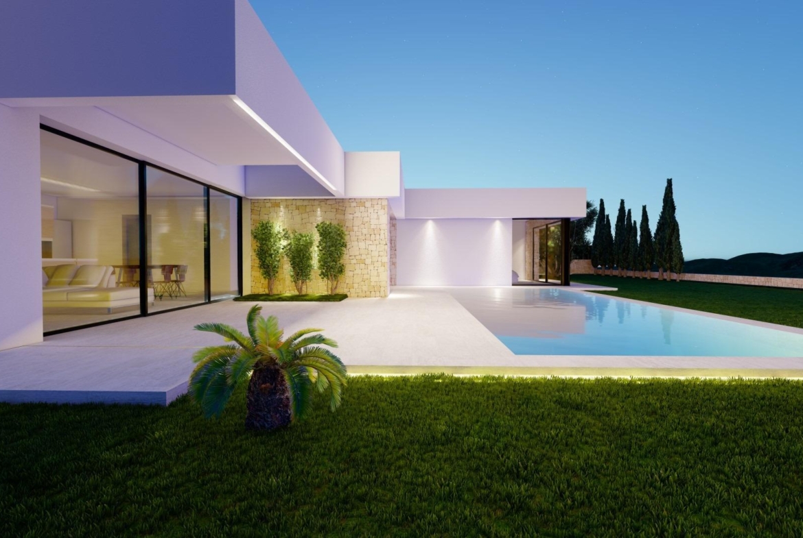 Modern Ibiza-style villa with private pool