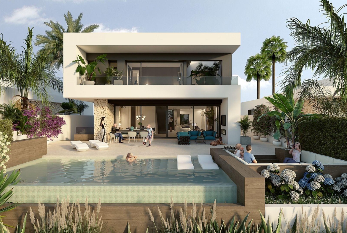 VILLAS DE LUJO EN ALGORFA. 204M2 DE CASA. 510M2 PARCELA. TERRAZA 180M2. SOTANO 195M2. 3 DOR. 3 BAÑOS