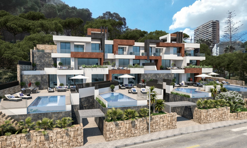 EERSTE LIJN VAN STRAND IN BENIDORM EN MET PRIVE-POEL !!!