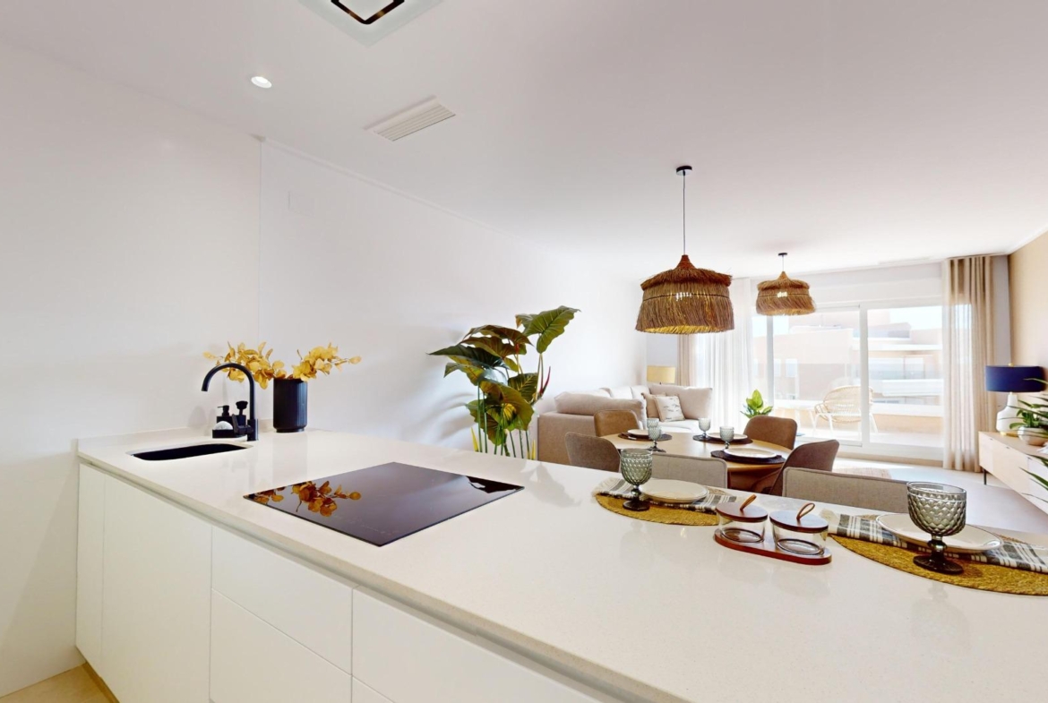 APARTAMENTOS DE OBRA NUEVA EN PILAR DE LA HORADADA CON GARAJE INCLUIDO. 100 M2.TERRAZAS DE 25 M2. 3 DORM. 2 BAÑOS. PISCINA.
