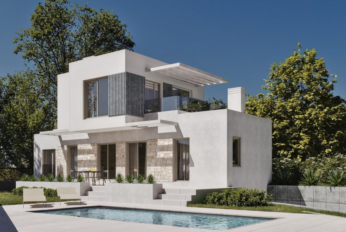 Independent villas of avant-garde design in Sierra Cortina