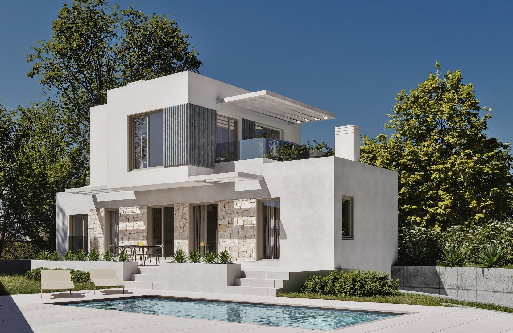 Independent villas of avant-garde design in Sierra Cortina