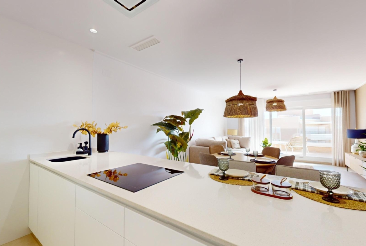 APARTAMENTOS DE OBRA NUEVA EN PILAR DE LA HORADADA CON GARAJE INCLUIDO. 100 M2.TERRAZAS DE 25 M2. 3 DORM. 2 BAÑOS. PISCINA.