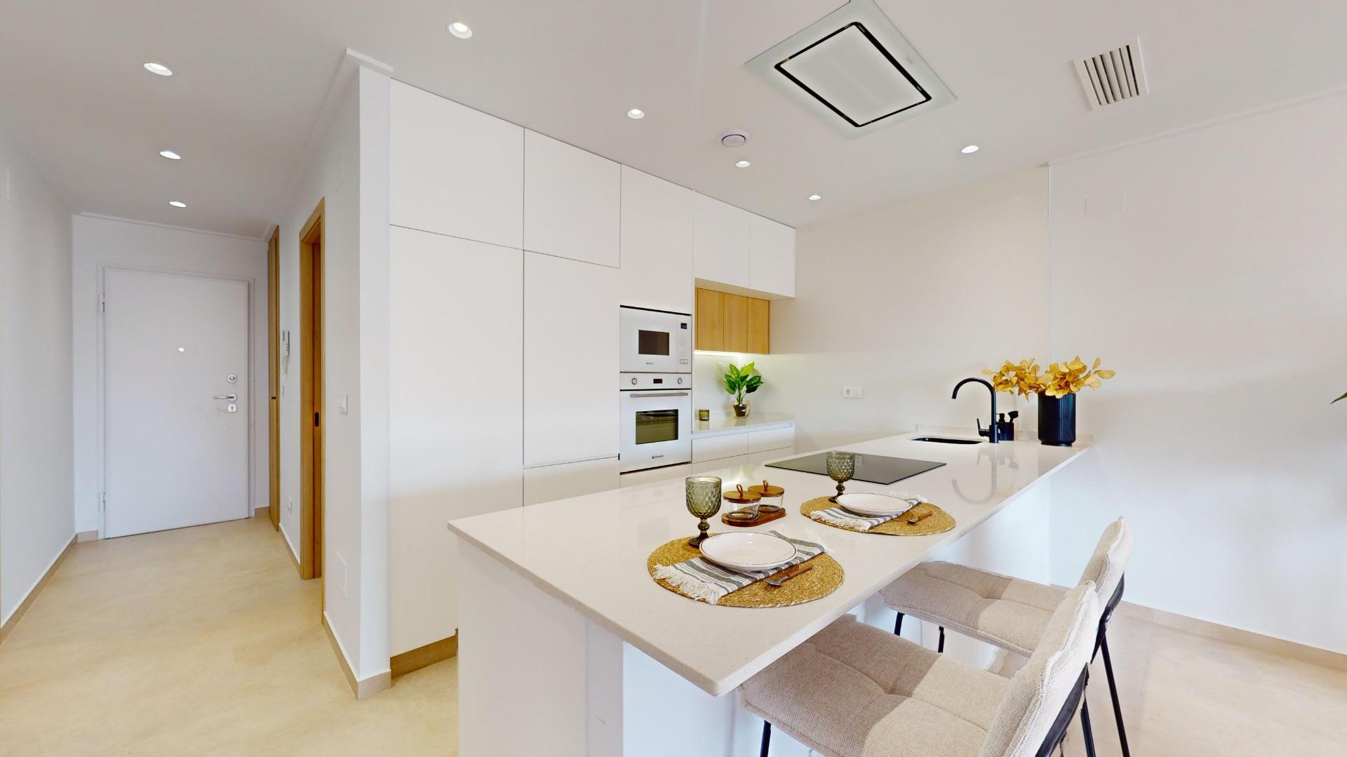 APARTAMENTOS DE OBRA NUEVA EN PILAR DE LA HORADADA CON GARAJE INCLUIDO. 100 M2.TERRAZAS DE 25 M2. 3 DORM. 2 BAÑOS. PISCINA.