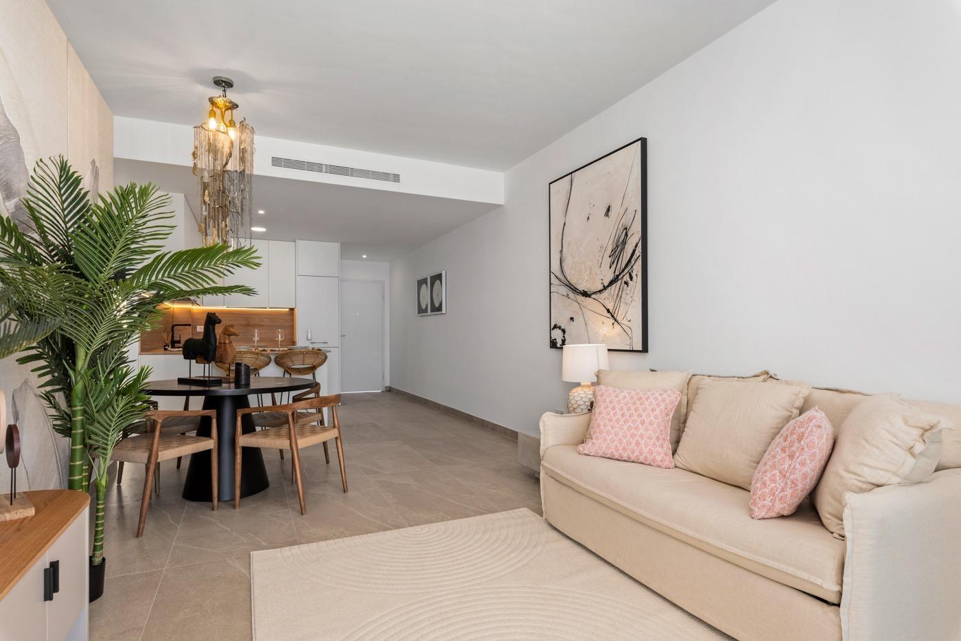 OBRA NUEVA. RESIDENCIAL PRIVADA EN BENIJOFAR. 2 DORM. 2 BAÑOS. TERRAZA 16 M2. PISCINA.