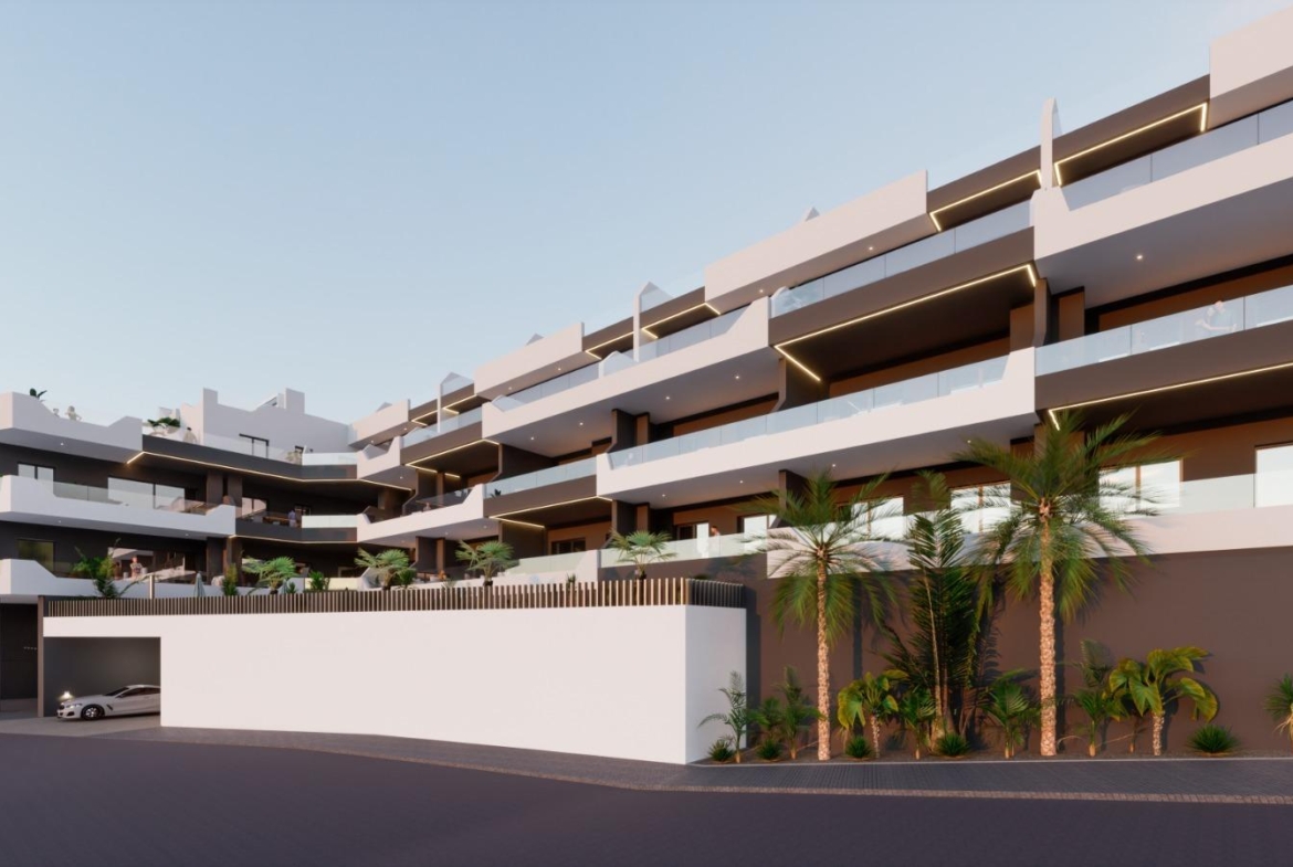 OBRA NUEVA. RESIDENCIAL PRIVADA EN BENIJOFAR. 2 DORM. 2 BAÑOS. TERRAZA 16 M2. PISCINA.