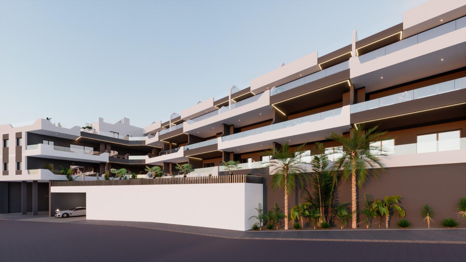 OBRA NUEVA. RESIDENCIAL PRIVADA EN BENIJOFAR. 2 DORM. 2 BAÑOS. TERRAZA 16 M2. PISCINA.