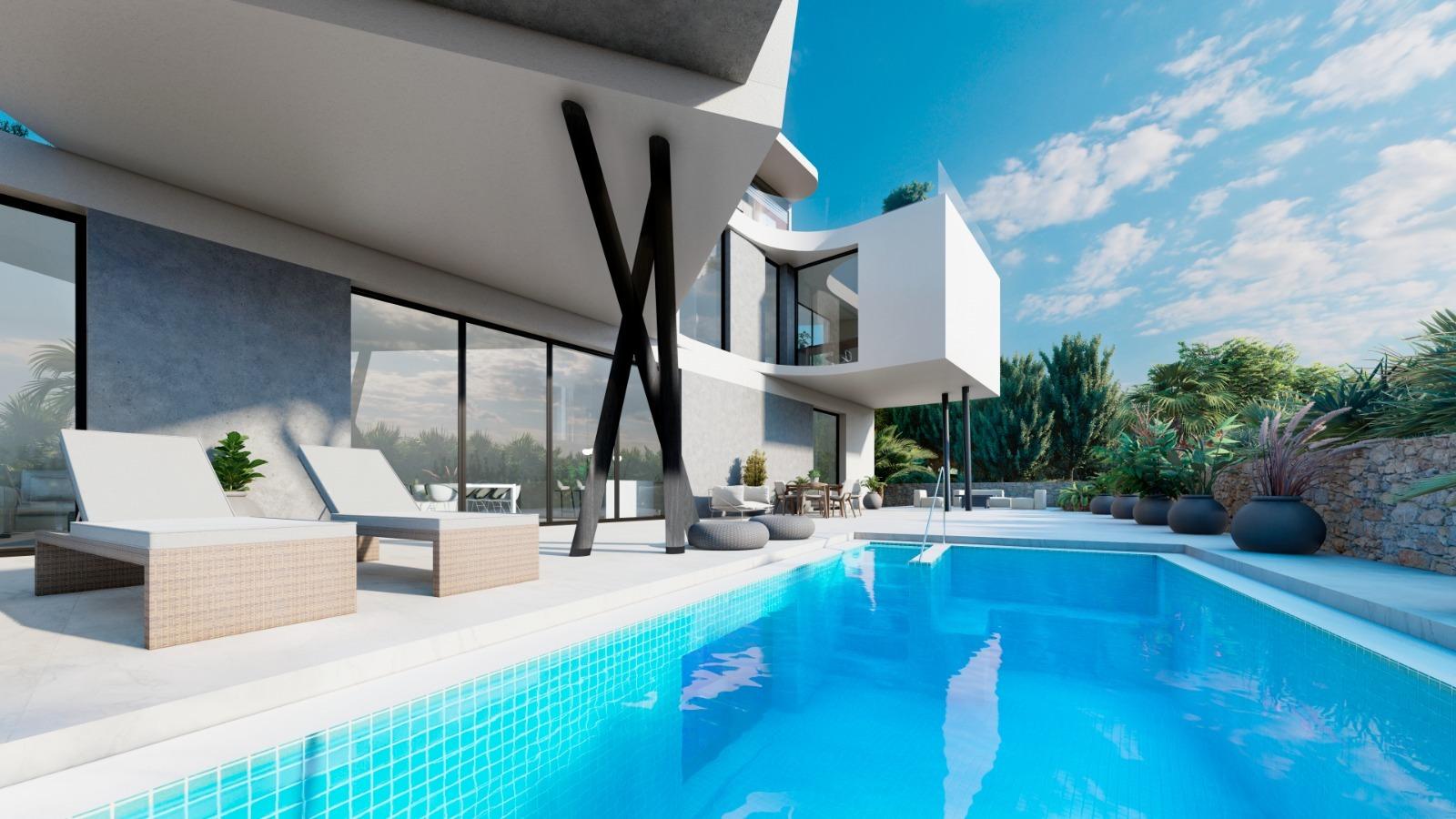 3-4-104 NEW BUILT. LUXURY VILLA IN ORIHUELA COSTA. 5 BEDROOMS. 5 BATHROOMS. 550M2 OF PLOT.