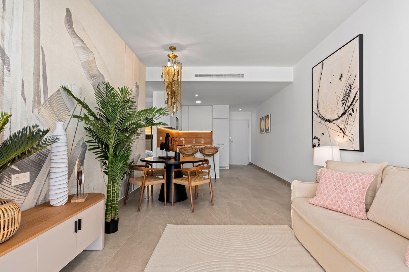 OBRA NUEVA. RESIDENCIAL PRIVADA EN BENIJOFAR. 2 DORM. 2 BAÑOS. TERRAZA 16 M2. PISCINA.