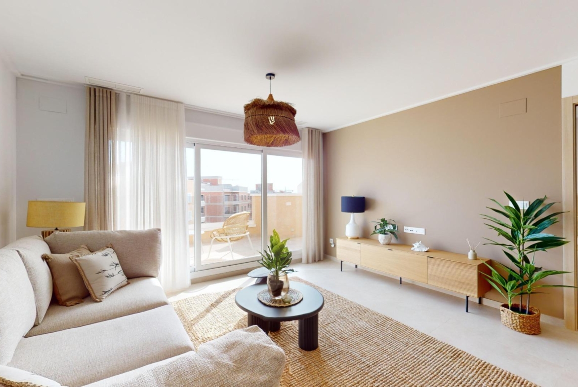 APARTAMENTOS DE OBRA NUEVA EN PILAR DE LA HORADADA CON GARAJE INCLUIDO. 100 M2.TERRAZAS DE 25 M2. 3 DORM. 2 BAÑOS. PISCINA.