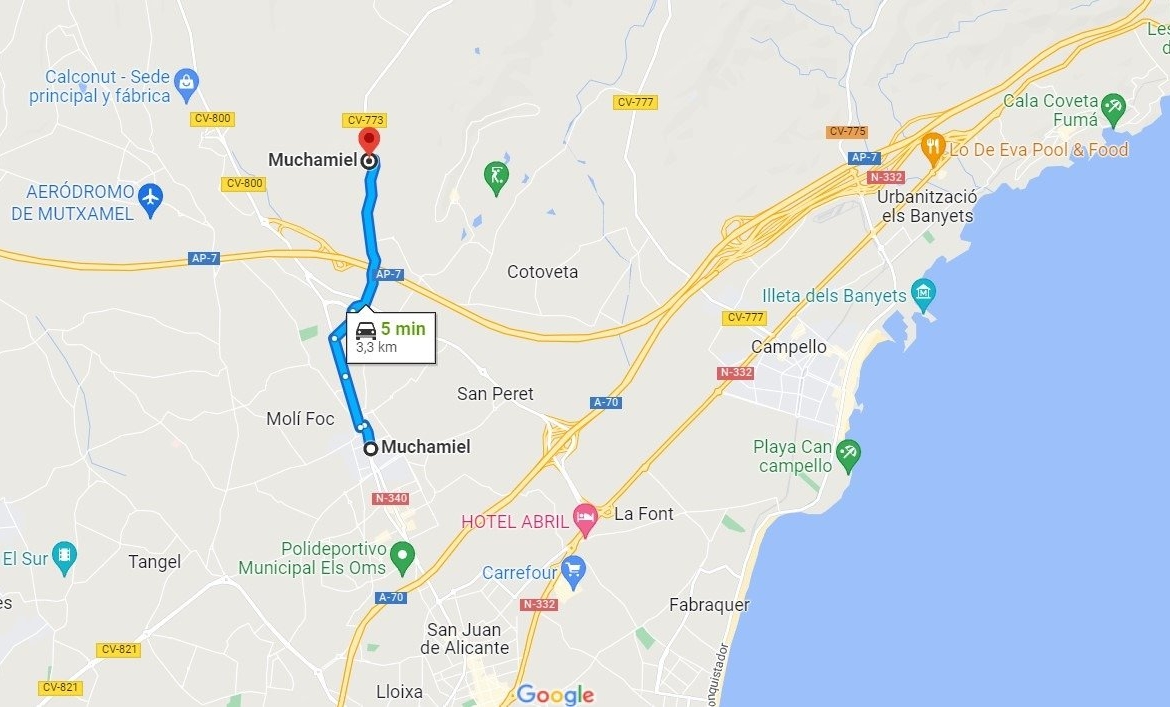 INDEPENDENT VILLA OF 500M2 – LAND OF 10,000M2 NEXT TO BONALBA – MUCHAMIEL