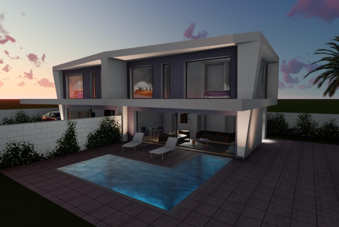 NEW BUILD IN GRAN ALACAN! SEMI-DETACHED VILLAS MODEL LINDA. 3 BEDROOMS. 3 BATHROOMS. WITH PARKING AND POOL.