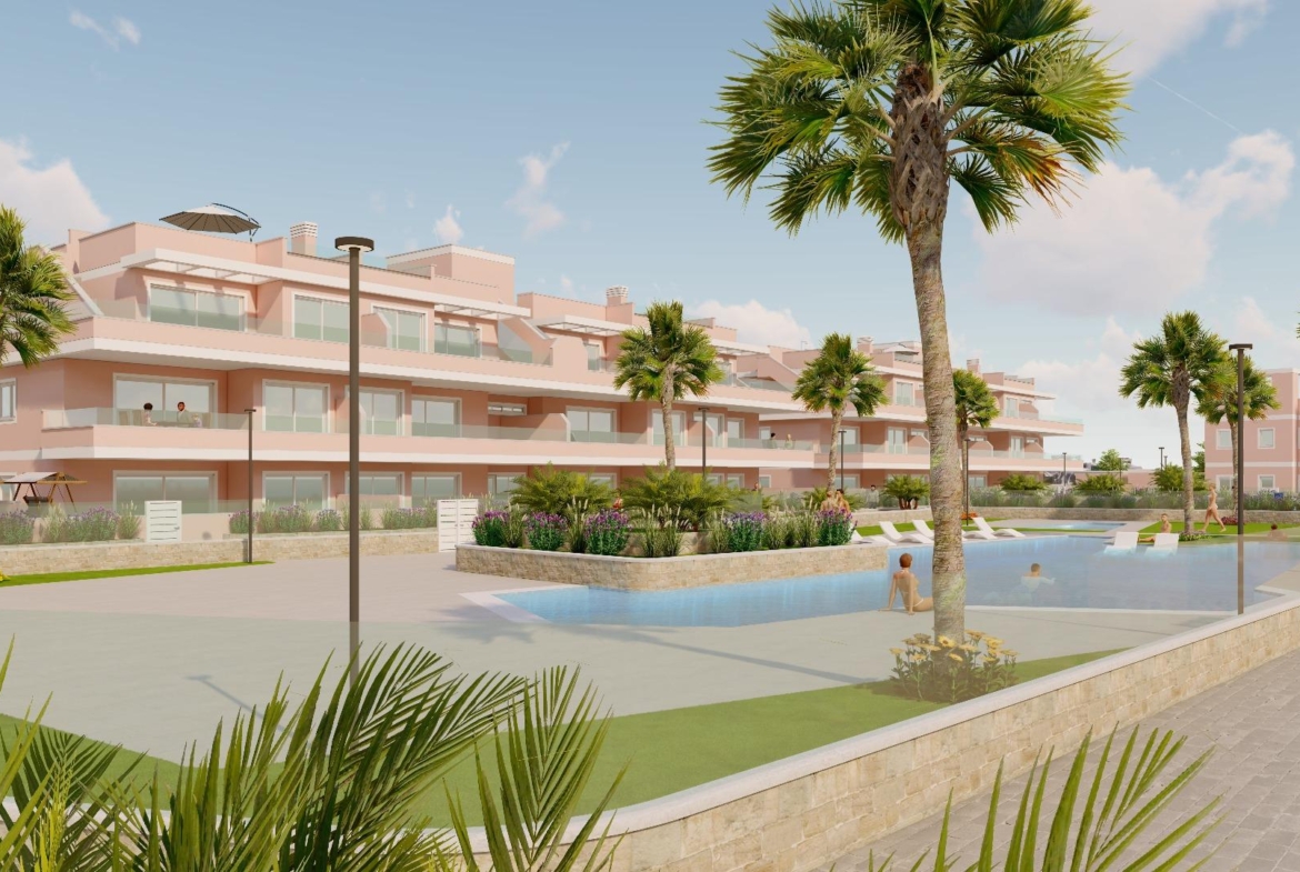 BUNGALOWS DE OBRA NUEVA EN PILAR DE LA HORADADA CON JARDIN DE 57 M2 Y TERRAZA DE 33 M2. GARAJE INCLUIDO. 3 DORM. 2 BAÑOS.
