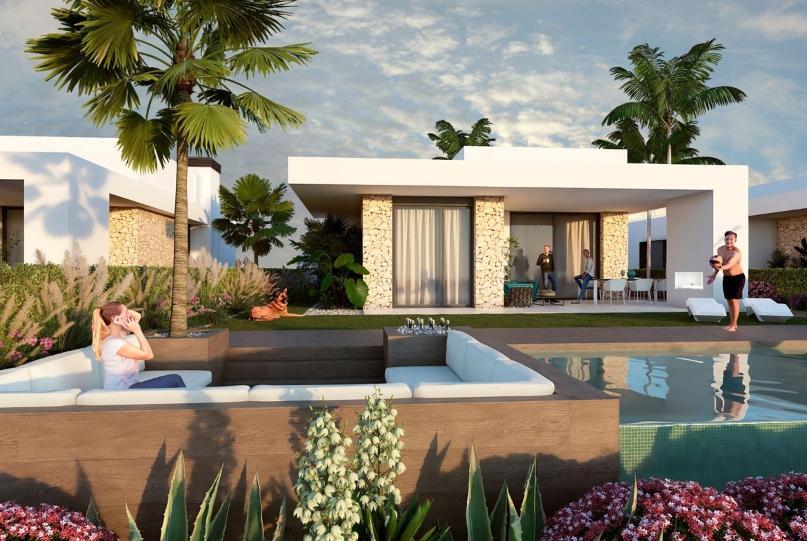 VILLAS DE LUJO EN ALGORFA. 204M2 DE CASA. 510M2 PARCELA. TERRAZA 180M2. SOTANO 195M2. 3 DOR. 3 BAÑOS