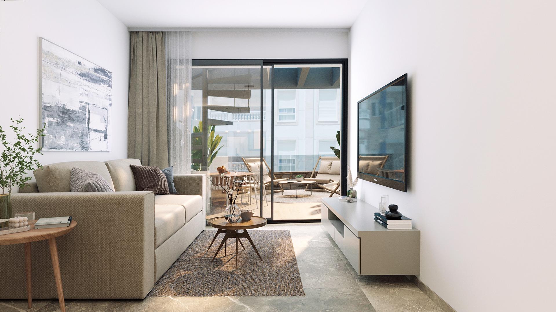 NEW BUILDING 200 METERS FROM PLAYA DEL CURA. WITH COMMUNITY POOL. GYM. SAUNA AND CHILL-OUT AREA.