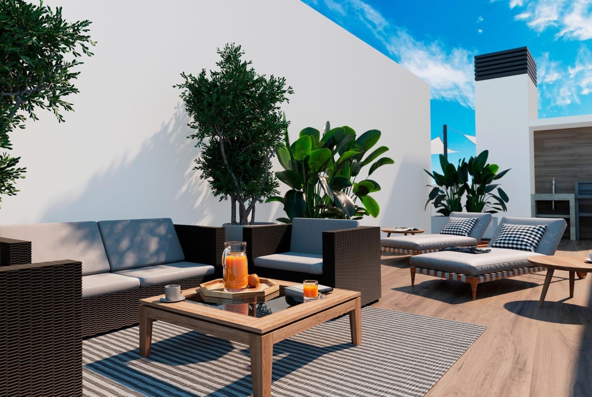 NEW BUILDING 200 METERS FROM PLAYA DEL CURA. WITH COMMUNITY POOL. GYM. SAUNA AND CHILL-OUT AREA.
