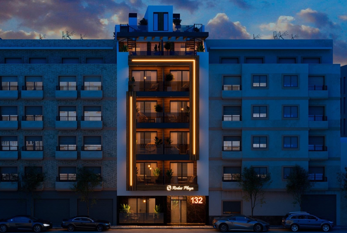 NEW BUILDING 200 METERS FROM PLAYA DEL CURA. WITH COMMUNITY POOL. GYM. SAUNA AND CHILL-OUT AREA.