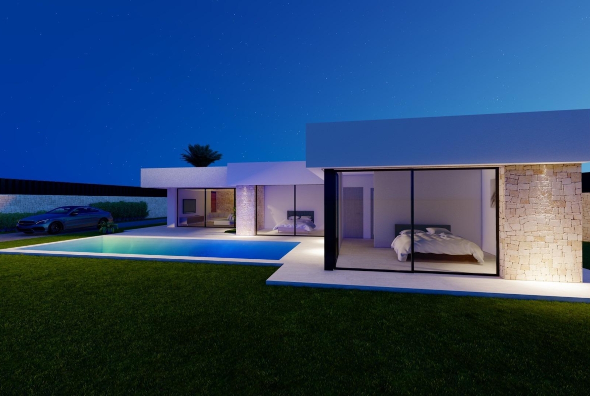 Modern Ibiza-style villa with private pool