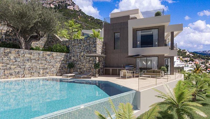 Luxury villa with private pool and sea views