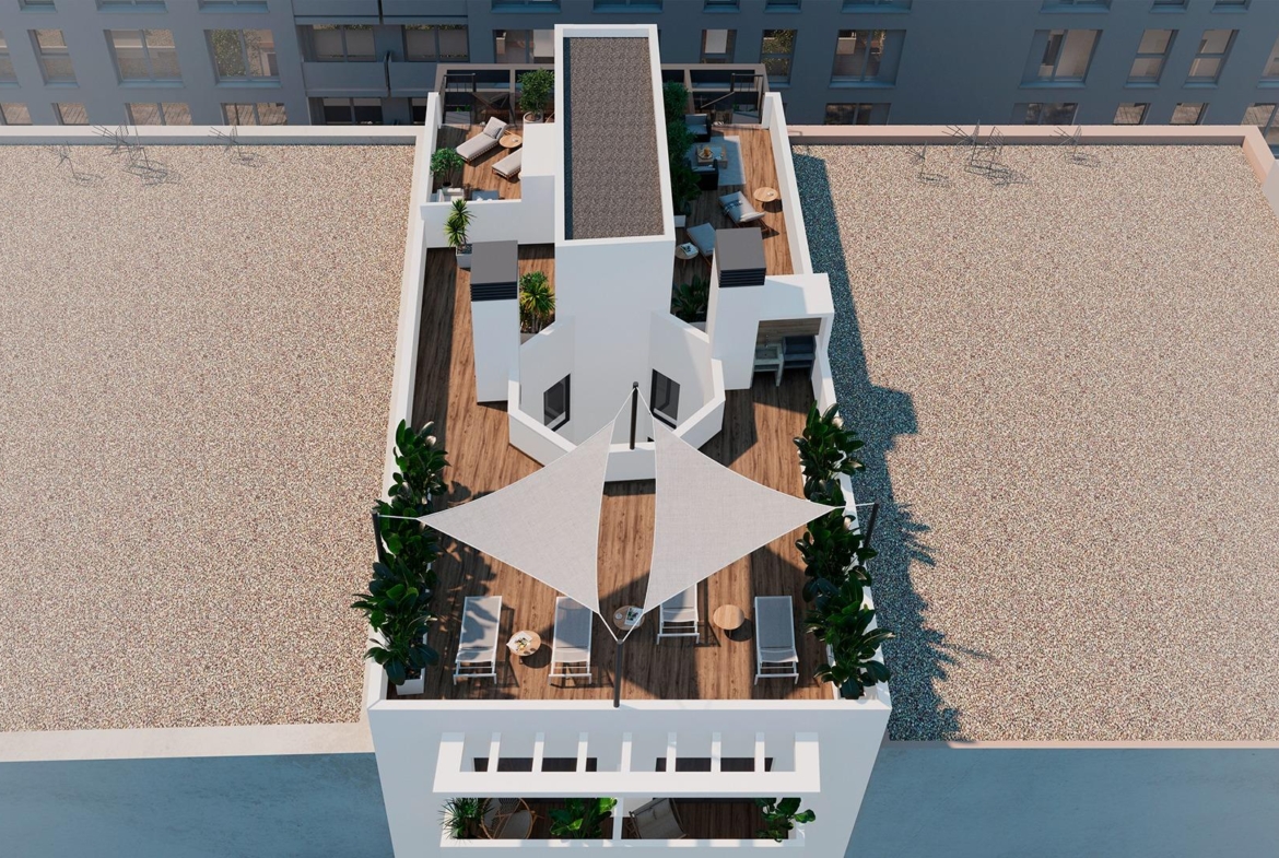 NEW BUILDING 200 METERS FROM PLAYA DEL CURA. WITH COMMUNITY POOL. GYM. SAUNA AND CHILL-OUT AREA.