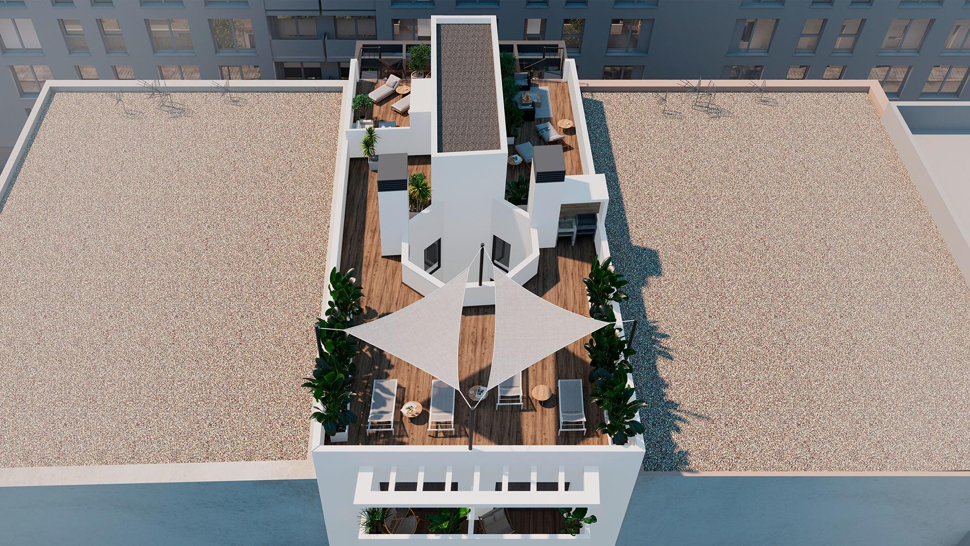 NEW BUILDING 200 METERS FROM PLAYA DEL CURA. WITH COMMUNITY POOL. GYM. SAUNA AND CHILL-OUT AREA.