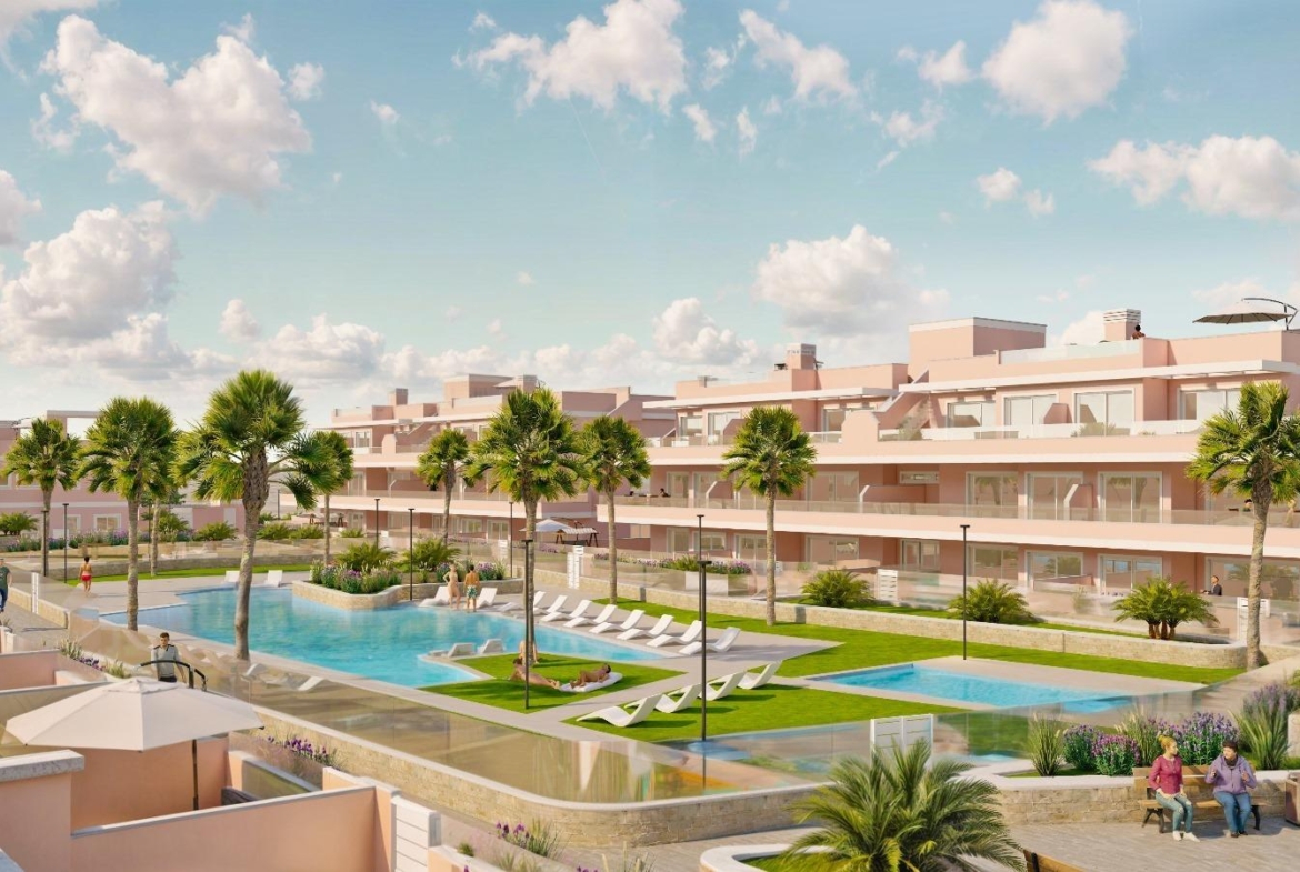 BUNGALOWS DE OBRA NUEVA EN PILAR DE LA HORADADA CON JARDIN DE 57 M2 Y TERRAZA DE 33 M2. GARAJE INCLUIDO. 3 DORM. 2 BAÑOS.