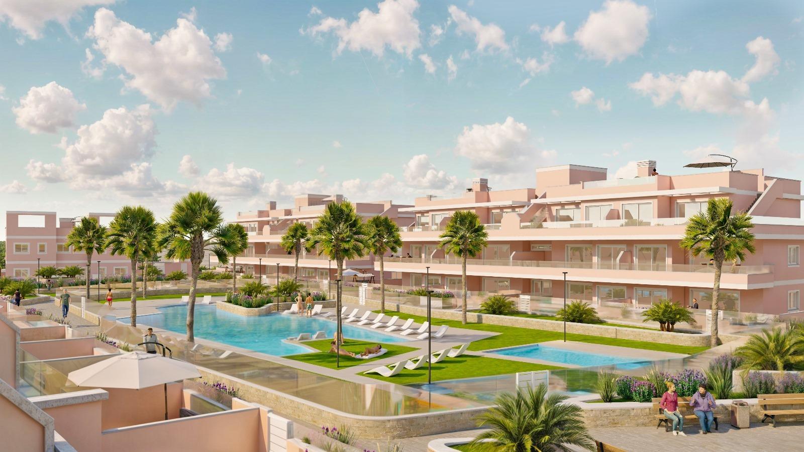 BUNGALOWS DE OBRA NUEVA EN PILAR DE LA HORADADA CON JARDIN DE 57 M2 Y TERRAZA DE 33 M2. GARAJE INCLUIDO. 3 DORM. 2 BAÑOS.