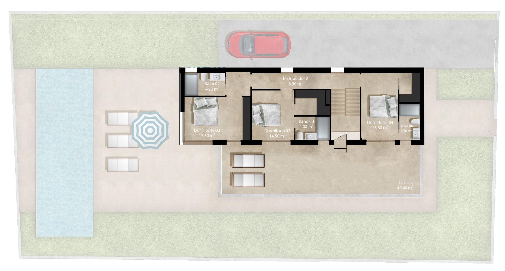 3-8-6 VILLA MYKONOS EN LA ZENIA! MODERNA VILLA DE LUJO DE OBRA NUEVA A SOLO 260 M DE LA PLAYA