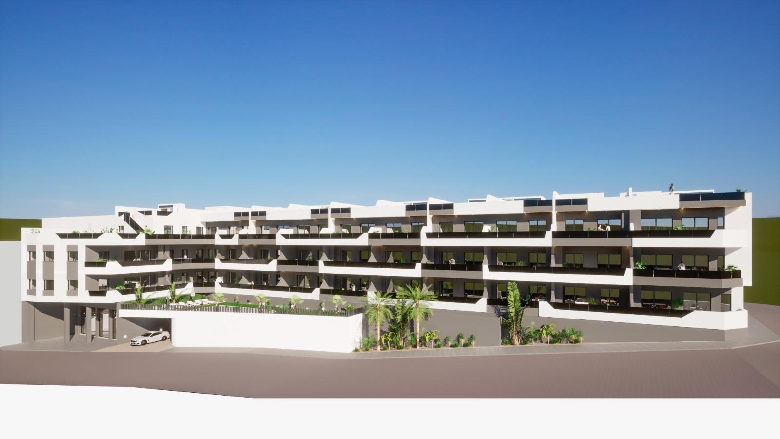 OBRA NUEVA. RESIDENCIAL PRIVADA EN BENIJOFAR. 2 DORM. 2 BAÑOS. TERRAZA 16 M2. PISCINA.