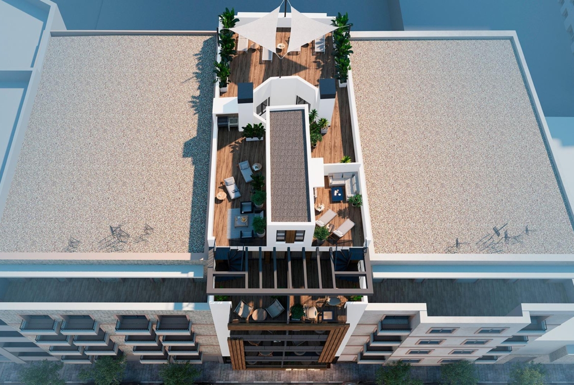 NEW BUILDING 200 METERS FROM PLAYA DEL CURA. WITH COMMUNITY POOL. GYM. SAUNA AND CHILL-OUT AREA.