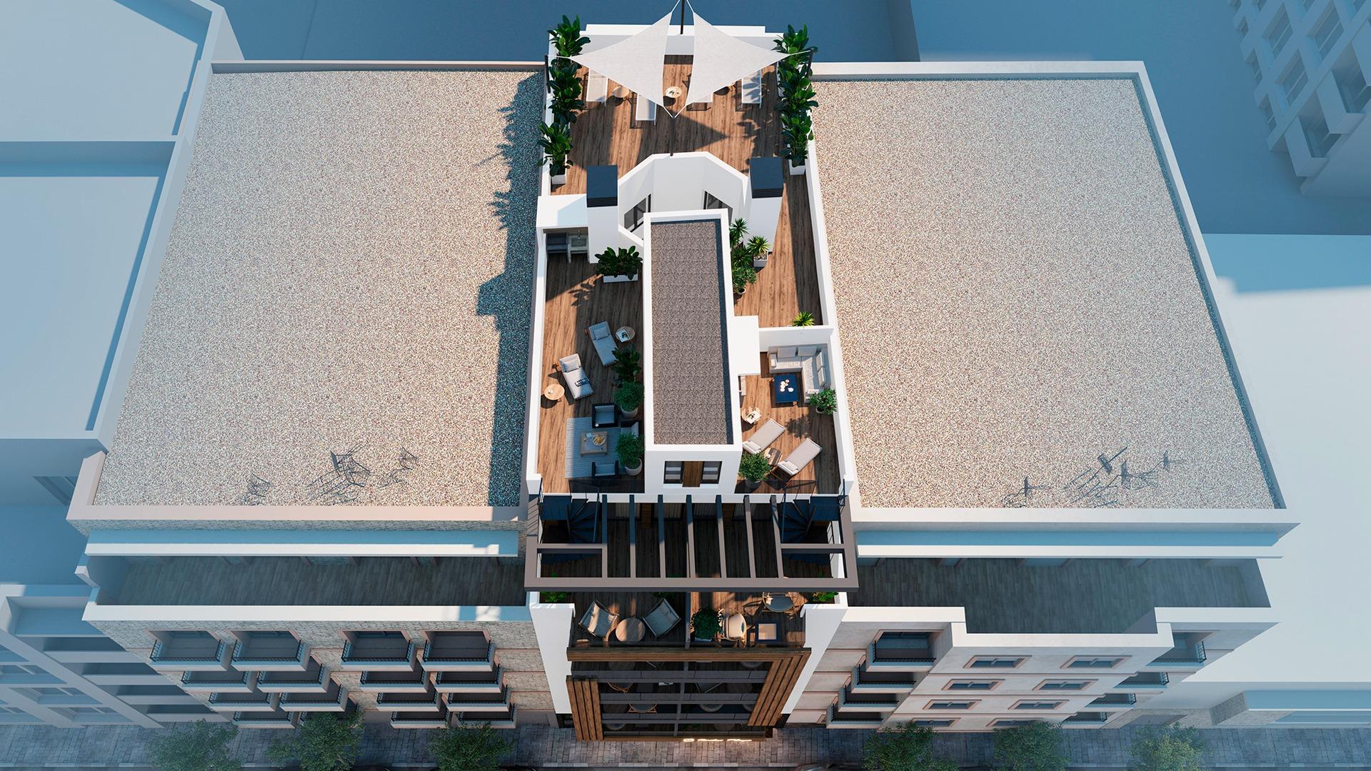 NEW BUILDING 200 METERS FROM PLAYA DEL CURA. WITH COMMUNITY POOL. GYM. SAUNA AND CHILL-OUT AREA.