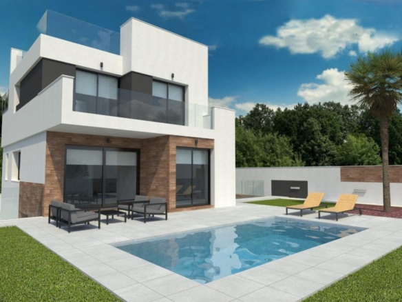 Villas de obra nueva con piscina en La Nucia