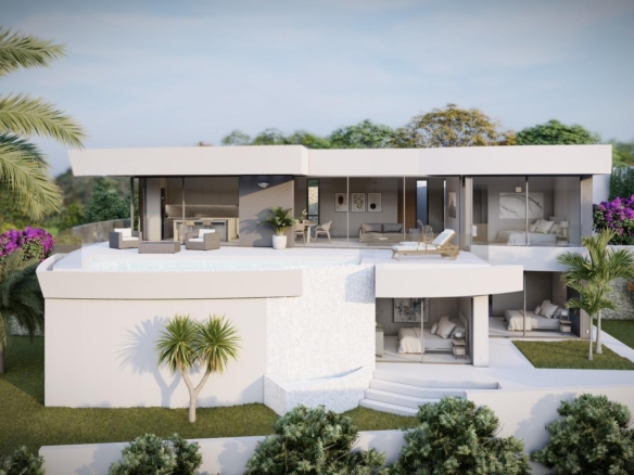 Luxury villa with sea views