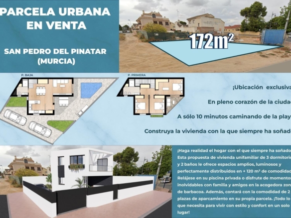SOLAR IN SAN PEDRO DEL PINATAR: PRIVILEGED LOCATION 1 KM FROM THE SEA