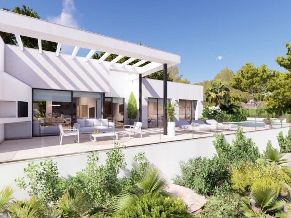 Villa de diseño con vistas al mar y la montaña en Pedreguer